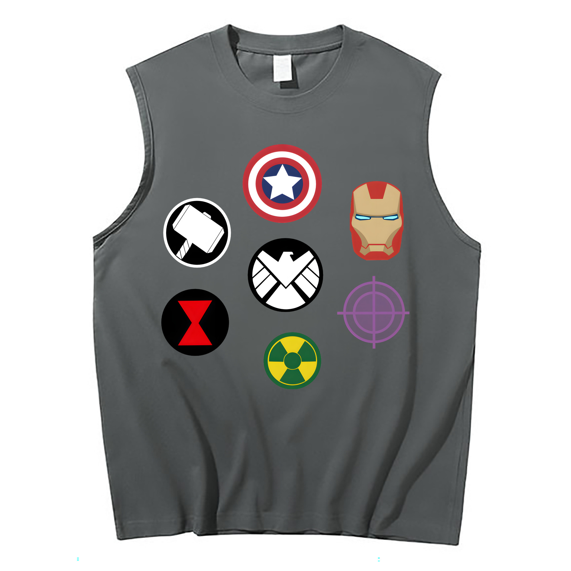 （画像用） アベンジャーズ The Avengers コットン100％タンクトップ（フロントプリント）